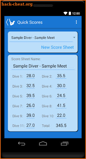 Score My Dive Elite Calculator screenshot