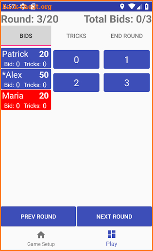 Score Tracker for Wizard screenshot