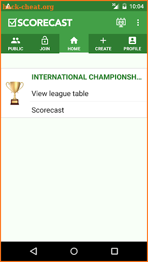 Scorecast screenshot