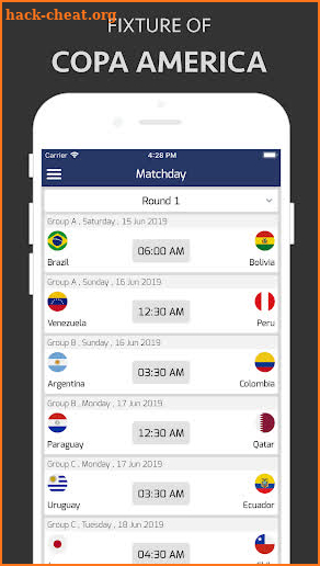 Scores For Copa America 2019 Live screenshot