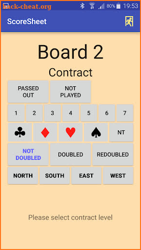 ScoreSheet for Duplicate Bridge screenshot