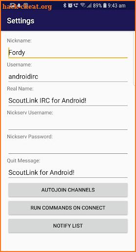 ScoutLink IRC screenshot