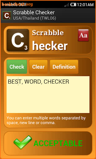 Scrabble Checker screenshot