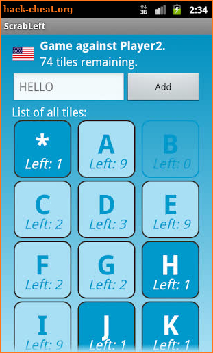 ScrabLeft - Tile Counter screenshot