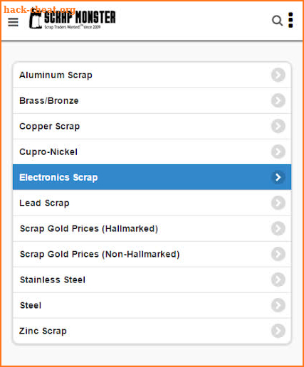 ScrapMonster Scrap Prices screenshot