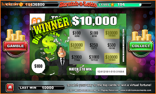Scratch a Lotto Scratchcard Lottery Cash FREE screenshot