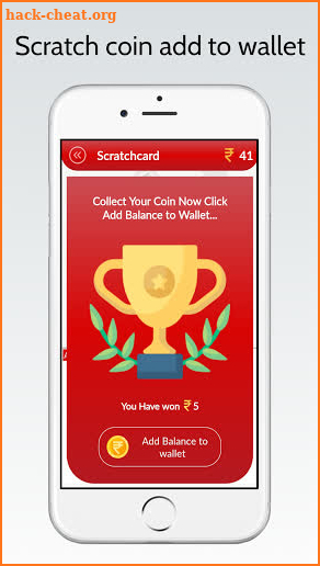 Scratch card to win gift screenshot