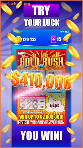 Scratch off tickets and win. Lottery Scratchers screenshot
