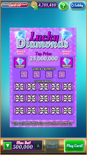Scratchers Mega Lottery Casino screenshot