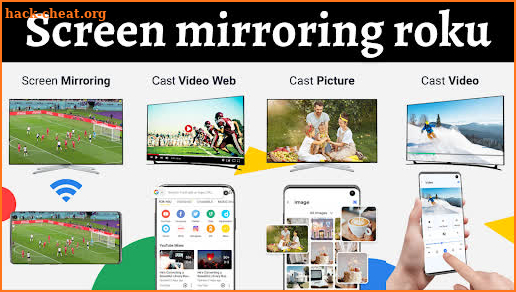 Screen mirroring Roku tv screenshot