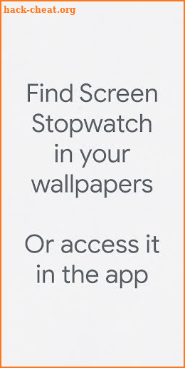 Screen Stopwatch - A Digital Wellbeing Experiment screenshot