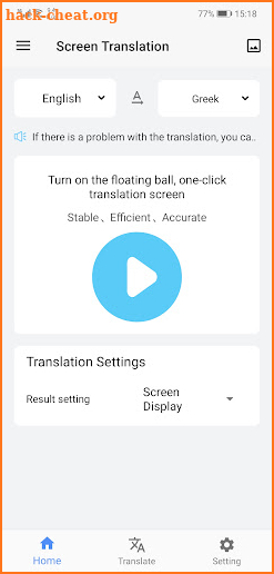 Screen Translation screenshot