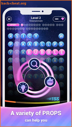 Scrolling Words Bubble - Find Words & Word Puzzle screenshot