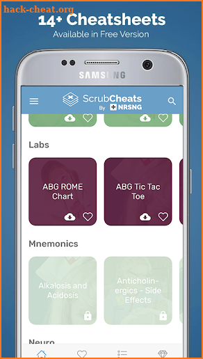 ScrubCheats - Nursing & NCLEX Cheatsheets by NRSNG screenshot