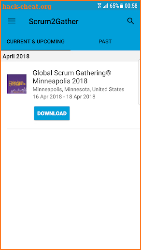 Scrum Alliance Events screenshot