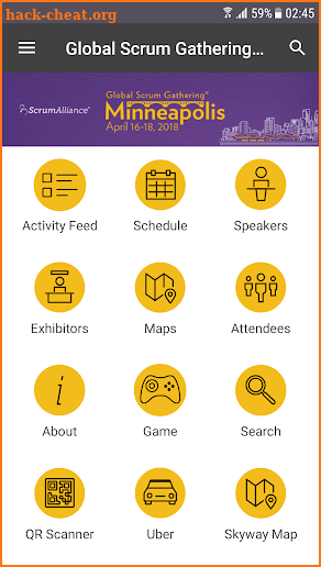 Scrum Alliance Events screenshot