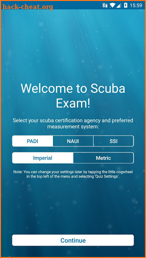 Scuba Exam screenshot