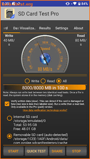 SD Card Test Pro screenshot