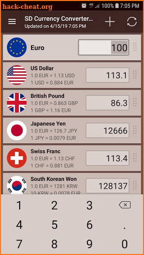 SD Currency Converter and Rates Calculator Pro screenshot