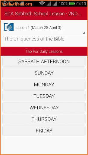 SDA Sabbath School Lesson - 4TH Quarter 2020 screenshot