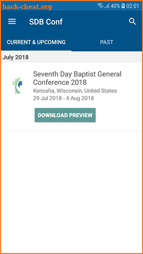 SDB General Conference screenshot