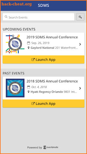 SDMS Events App screenshot
