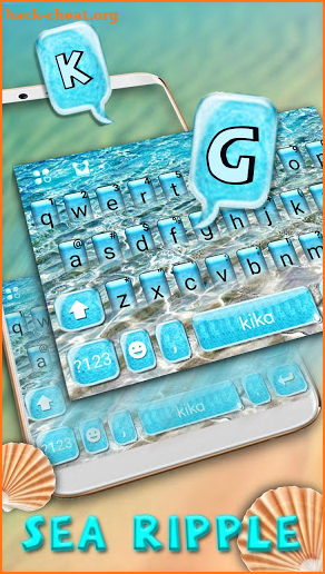 Sea Blue Ripples Keyboard Theme screenshot