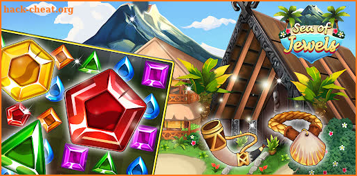 Sea of Jewels : Aloha ! Match3 puzzle screenshot