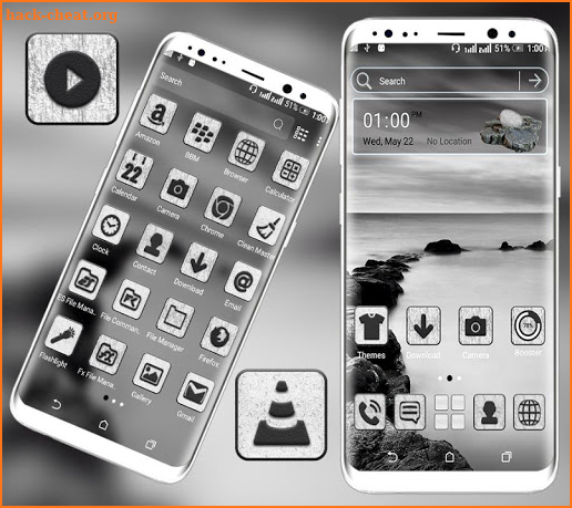 Sea Stone Monochrome Launcher Theme screenshot