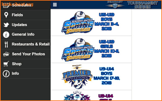 Seacoast United Tournaments screenshot
