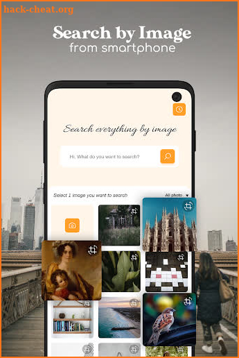 Search by image: quick photo search tool screenshot