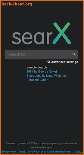 Searx screenshot