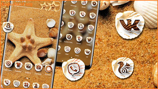 Seashell Starfish Theme screenshot