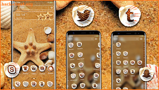 Seashell Starfish Theme screenshot