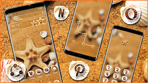 Seashell Starfish Theme screenshot