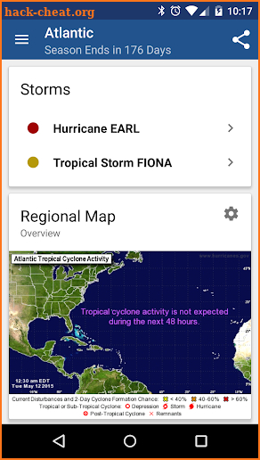 SeaStorm Hurricane Tracker screenshot