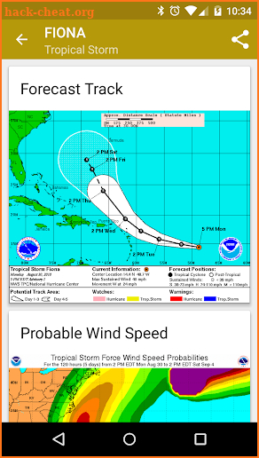 SeaStorm Hurricane Tracker screenshot