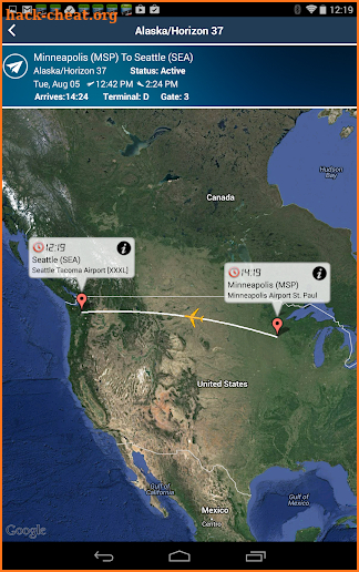 Seattle Tacoma Airport (SEA) Flight Tracker screenshot
