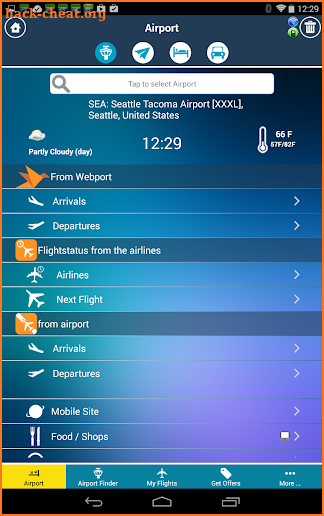 Seattle Tacoma Airport (SEA) Flight Tracker screenshot