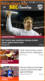 SEC Country:Team-Specific News screenshot
