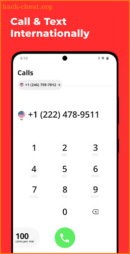 Second Phone Number: TapCall screenshot