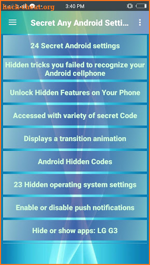 Secret Any Android Settings screenshot