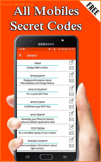 Secret Codes for Phones : Mobile Master Codes screenshot