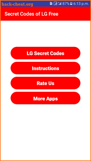 Secret Codes of Lg Free: screenshot