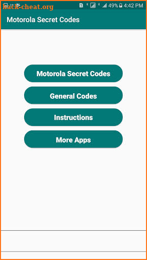 Secret Codes of Motorola 2019: screenshot