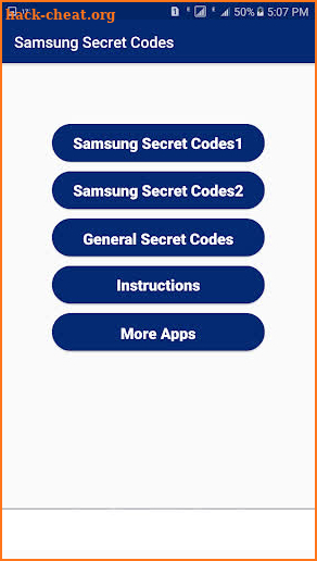 Secret codes of Samsung 2019: screenshot