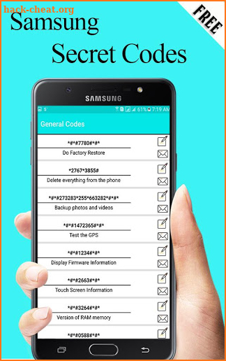 Secret Codes of Samsung 2019 Free screenshot