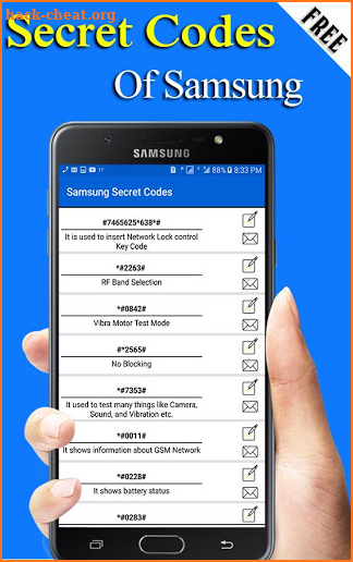 Secret Codes of Samsung : Updated screenshot