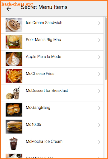 Secret Menu Of 21 Restaurants screenshot