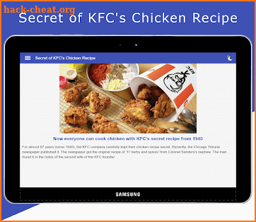 Secret of KFC's Chicken Recipe screenshot